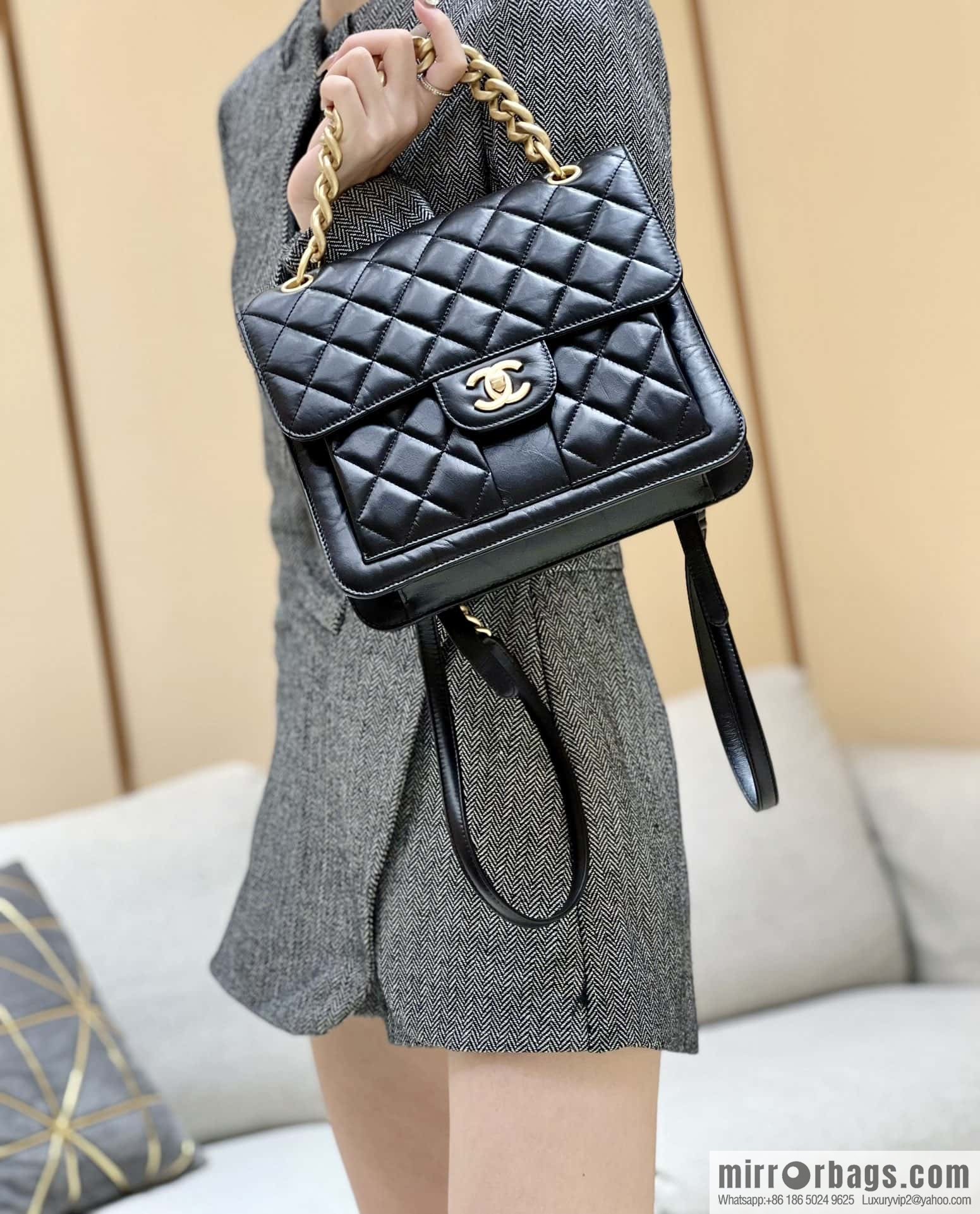 CHANEL 23S spring/summer series, double backpack AS4031