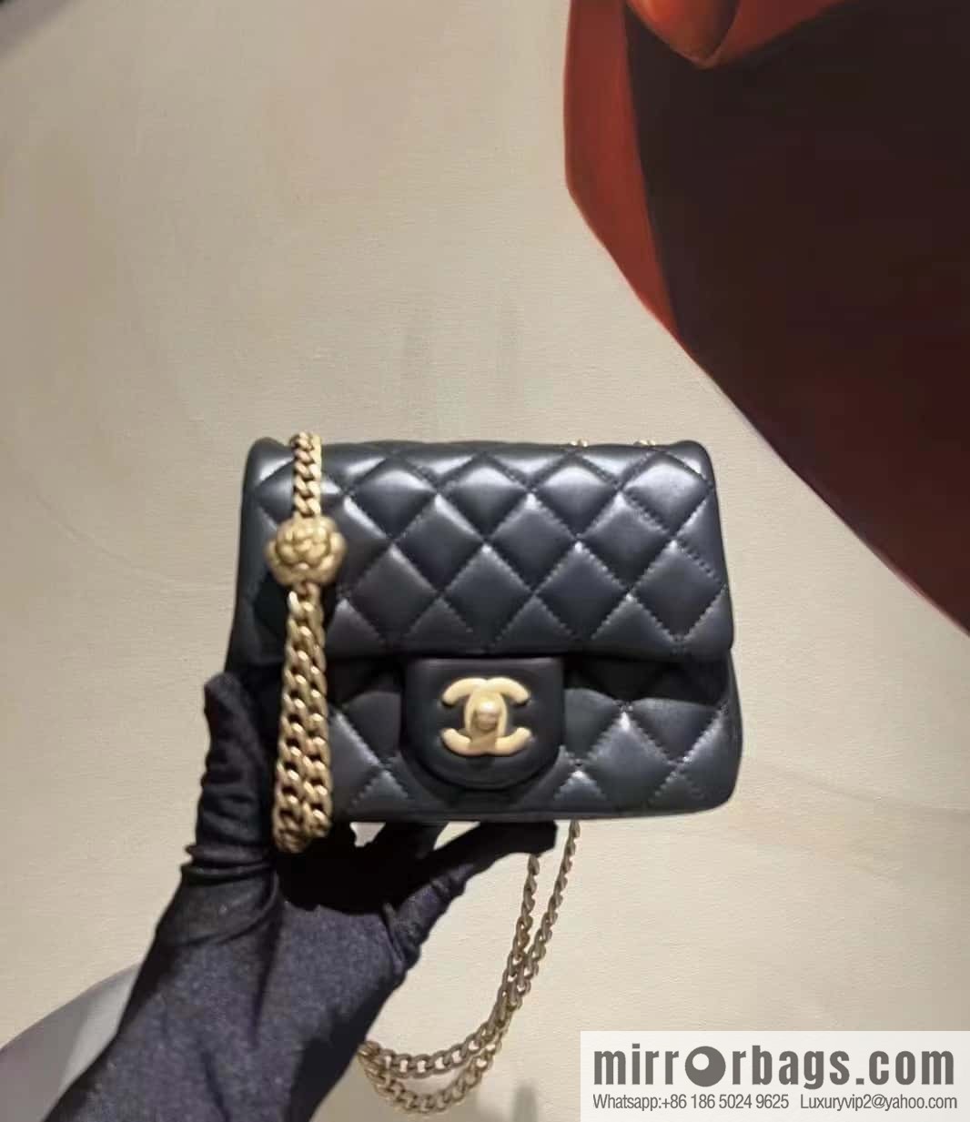 CHANEL 23S Popular Camellia Adjustment Buckle Fatty 17cm AS4040