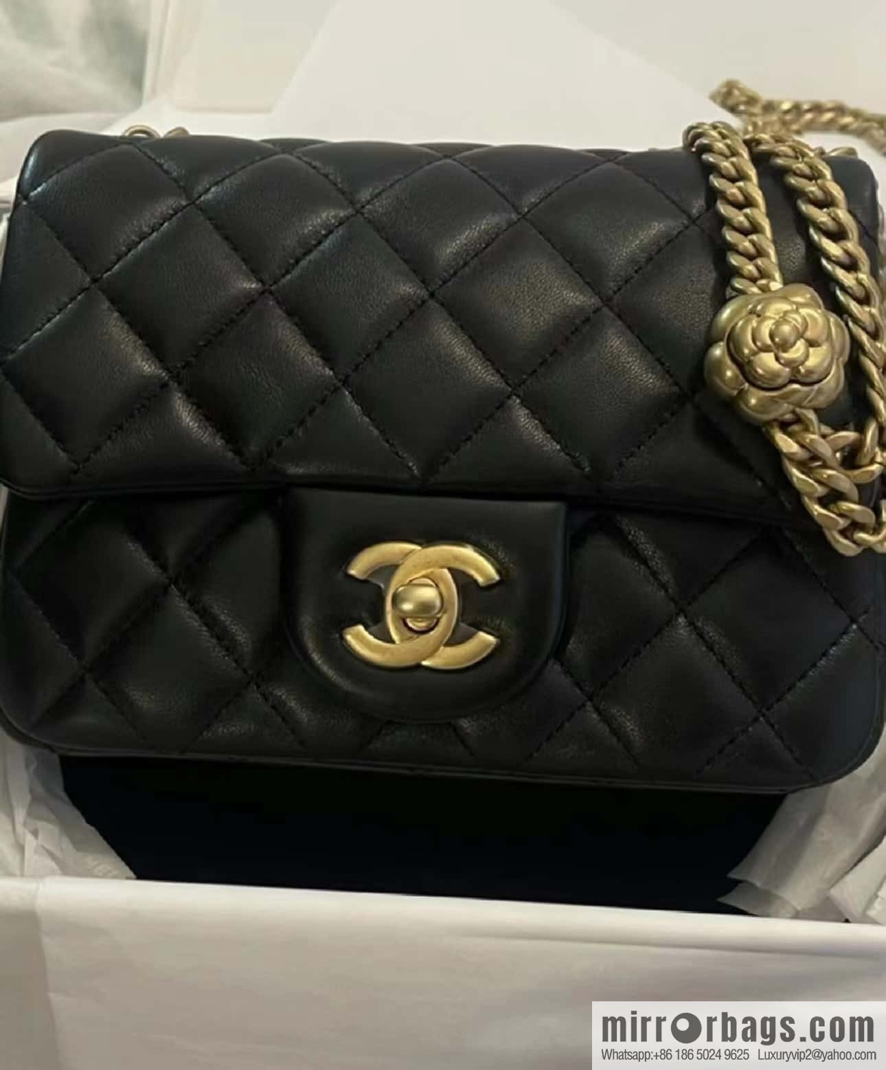 CHANEL 23S Popular Camellia Adjustment Buckle Fatty 17cm AS4040