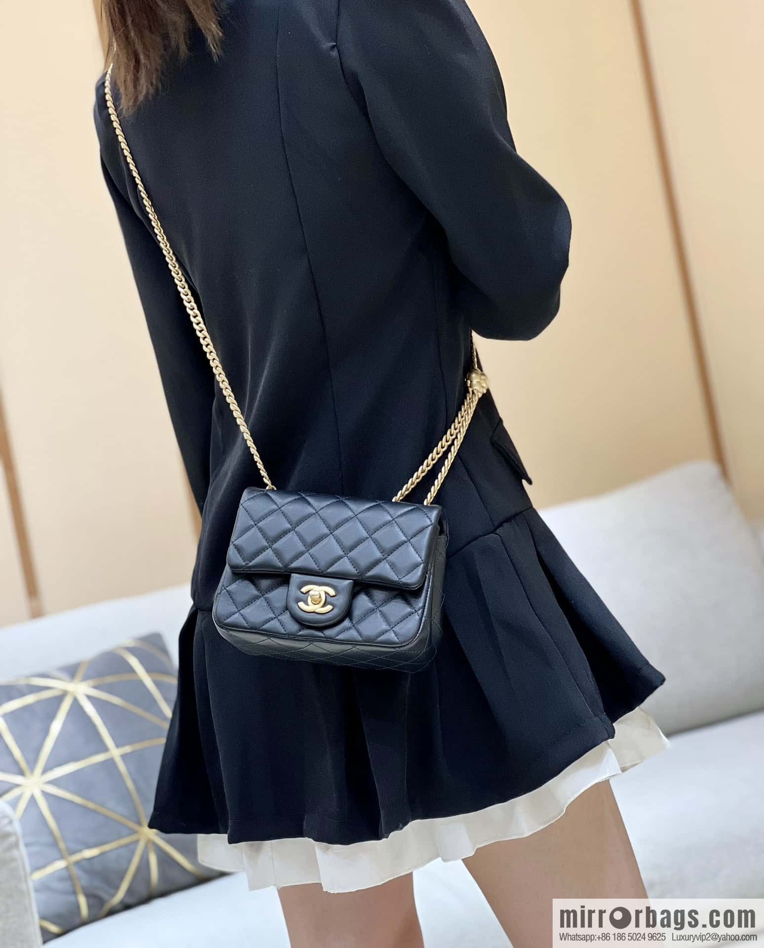 CHANEL 23S Popular Camellia Adjustment Buckle Fatty 17cm AS4040
