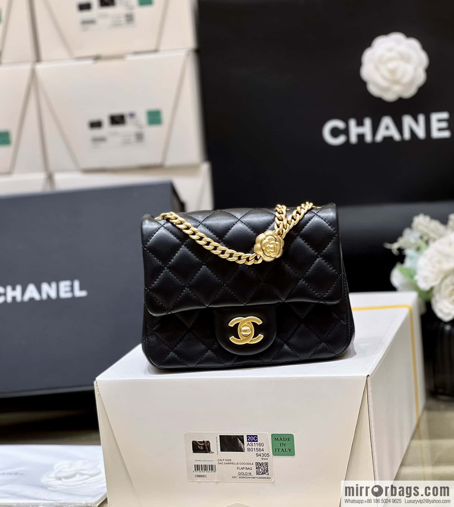 CHANEL 23S Popular Camellia Adjustment Buckle Fatty 17cm AS4040