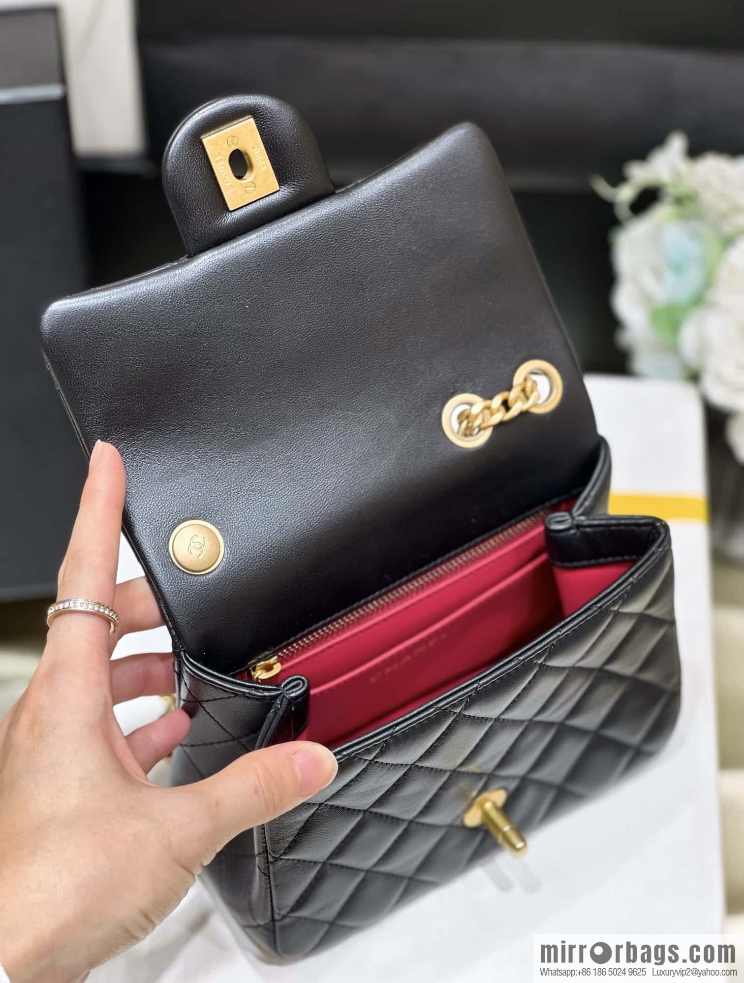 CHANEL 23S Popular Camellia Adjustment Buckle Fatty 17cm AS4040