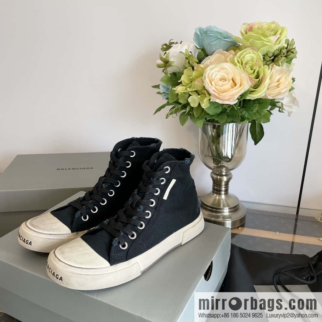 𝐁𝐚𝐥𝐞𝐧𝐜𝐢𝐚𝐠𝐚| spring and summer Vintage old high-top espadrilles