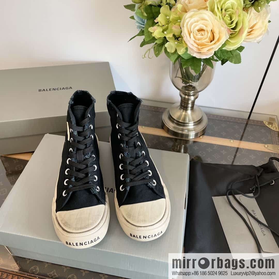 𝐁𝐚𝐥𝐞𝐧𝐜𝐢𝐚𝐠𝐚| spring and summer Vintage old high-top espadrilles
