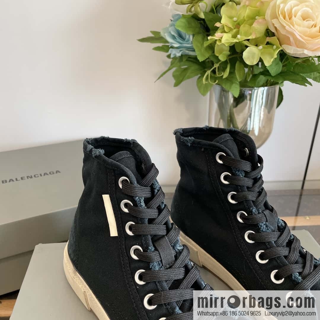 𝐁𝐚𝐥𝐞𝐧𝐜𝐢𝐚𝐠𝐚| spring and summer Vintage old high-top espadrilles