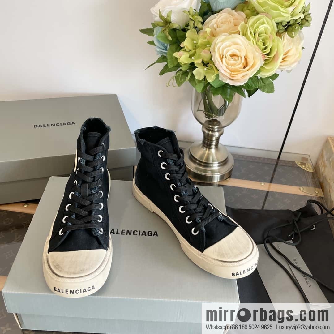 𝐁𝐚𝐥𝐞𝐧𝐜𝐢𝐚𝐠𝐚| spring and summer Vintage old high-top espadrilles