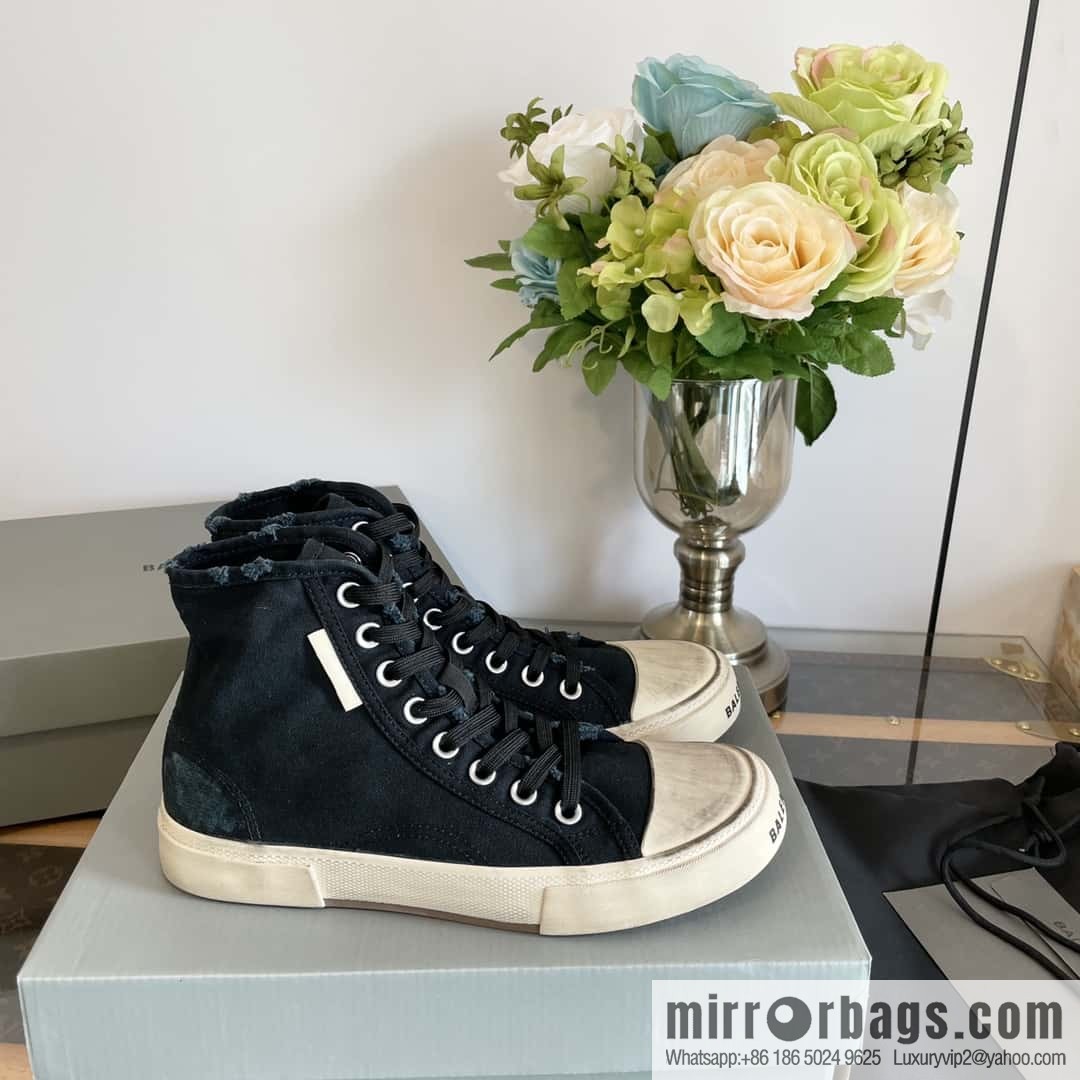 𝐁𝐚𝐥𝐞𝐧𝐜𝐢𝐚𝐠𝐚| spring and summer Vintage old high-top espadrilles
