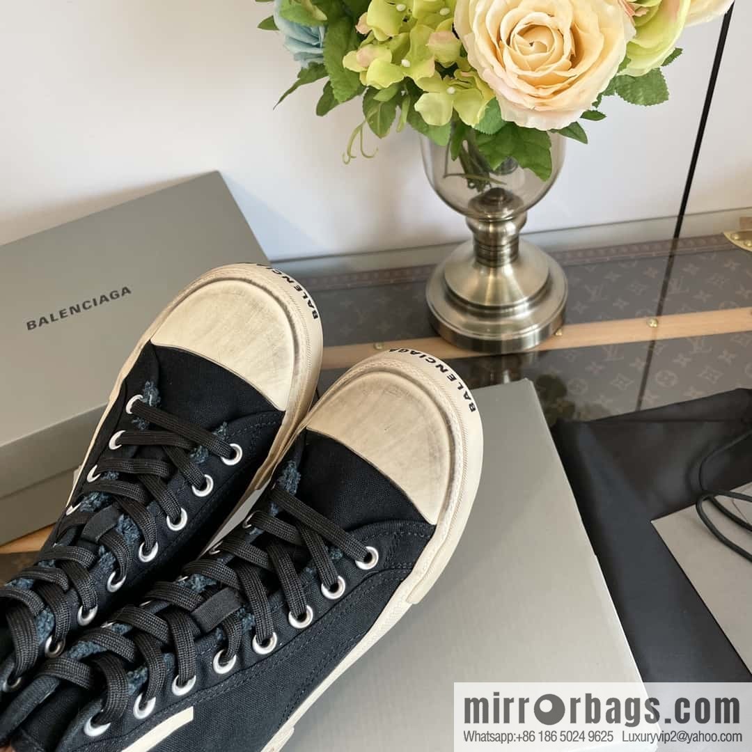 𝐁𝐚𝐥𝐞𝐧𝐜𝐢𝐚𝐠𝐚| spring and summer Vintage old high-top espadrilles