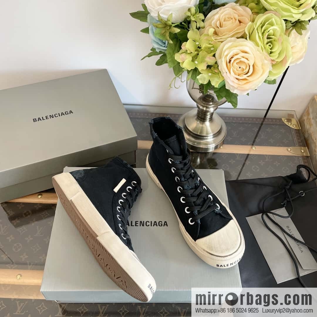 𝐁𝐚𝐥𝐞𝐧𝐜𝐢𝐚𝐠𝐚| spring and summer Vintage old high-top espadrilles