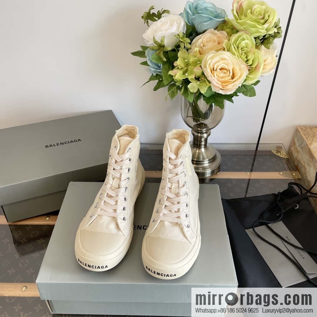 𝐁𝐚𝐥𝐞𝐧𝐜𝐢𝐚𝐠𝐚| spring and summer Vintage old high-top espadrilles