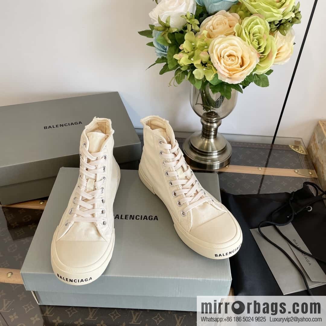 𝐁𝐚𝐥𝐞𝐧𝐜𝐢𝐚𝐠𝐚| spring and summer Vintage old high-top espadrilles