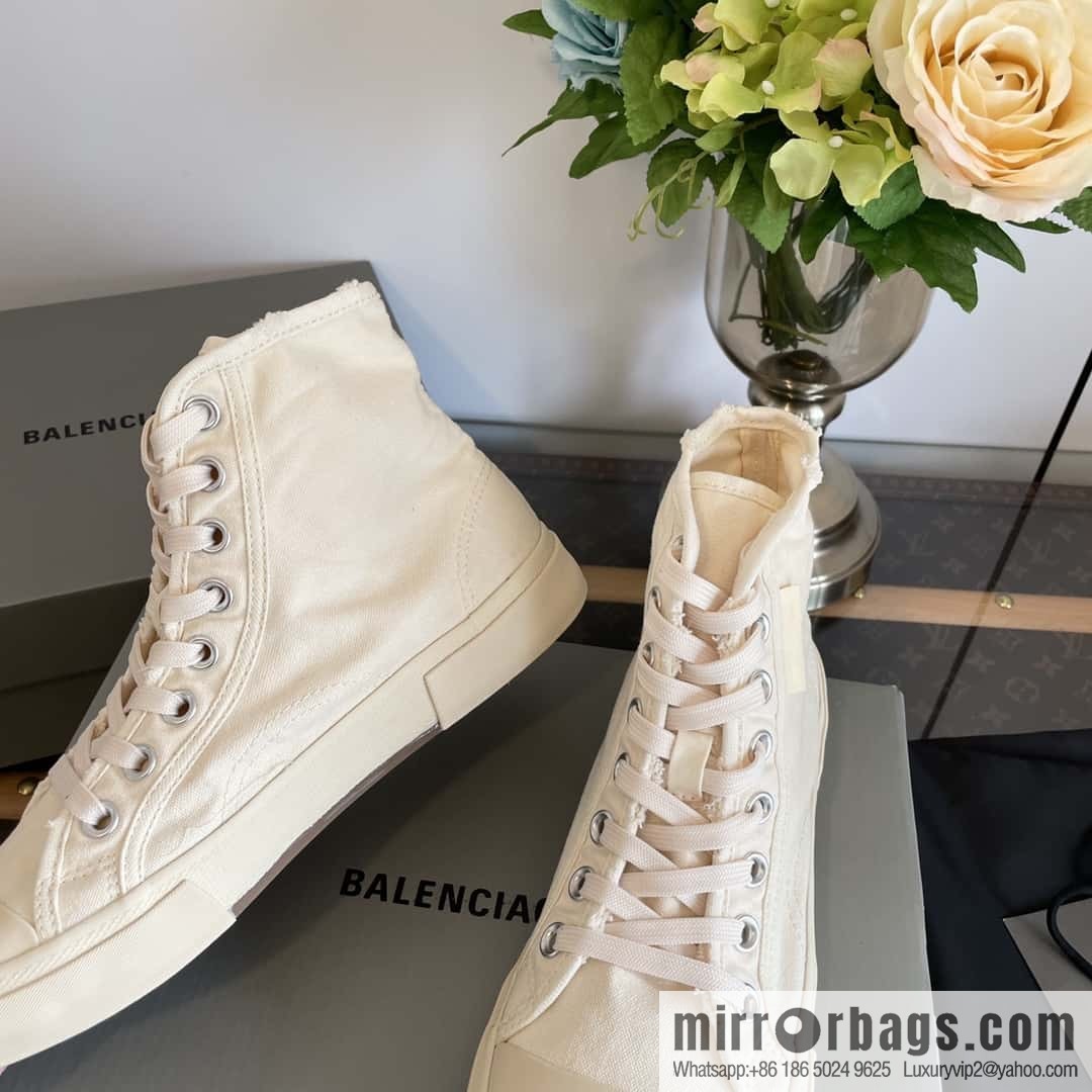𝐁𝐚𝐥𝐞𝐧𝐜𝐢𝐚𝐠𝐚| spring and summer Vintage old high-top espadrilles