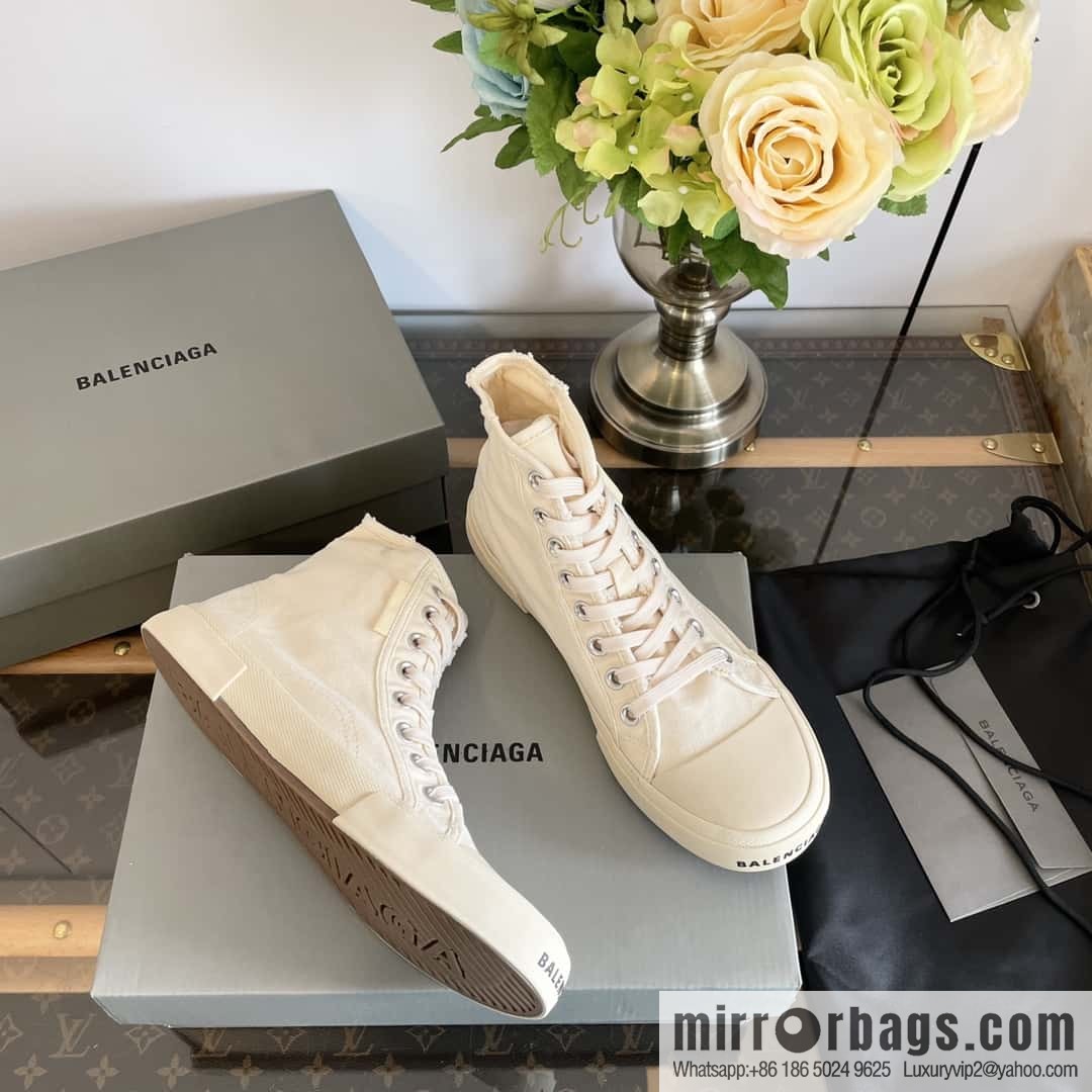 𝐁𝐚𝐥𝐞𝐧𝐜𝐢𝐚𝐠𝐚| spring and summer Vintage old high-top espadrilles