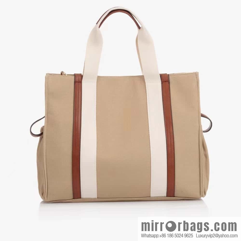 2023S Chloe KIDS Mother and Child Bag 40CM Khaki with Brown