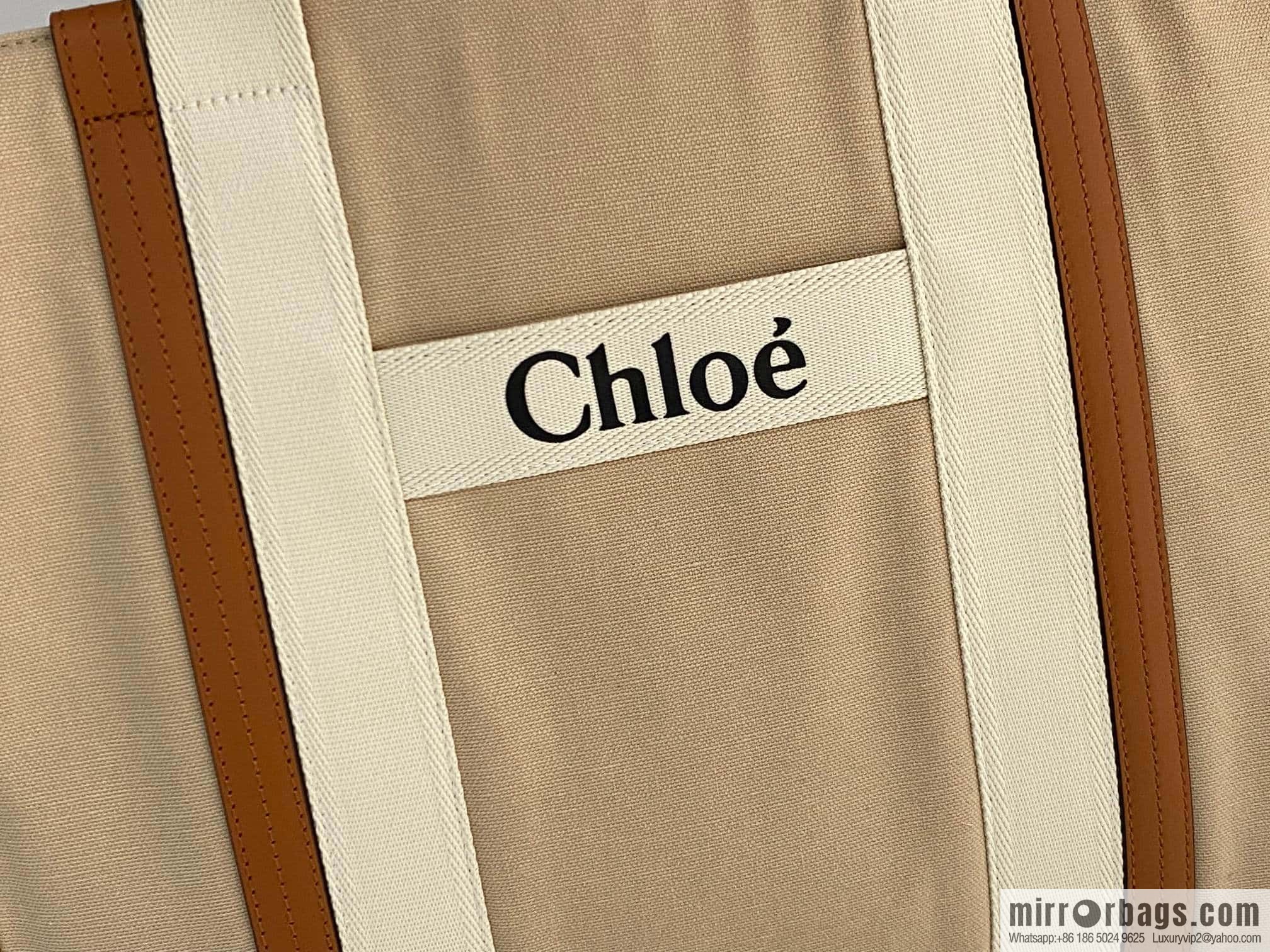 2023S Chloe KIDS Mother and Child Bag 40CM Khaki with Brown