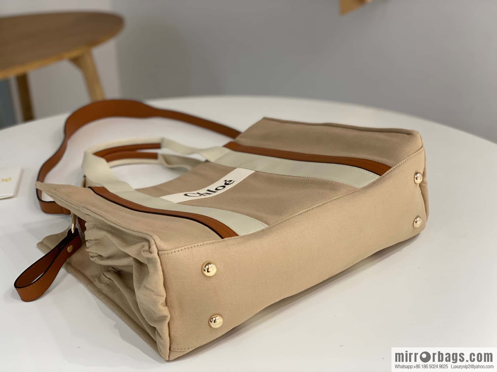 2023S Chloe KIDS Mother and Child Bag 40CM Khaki with Brown