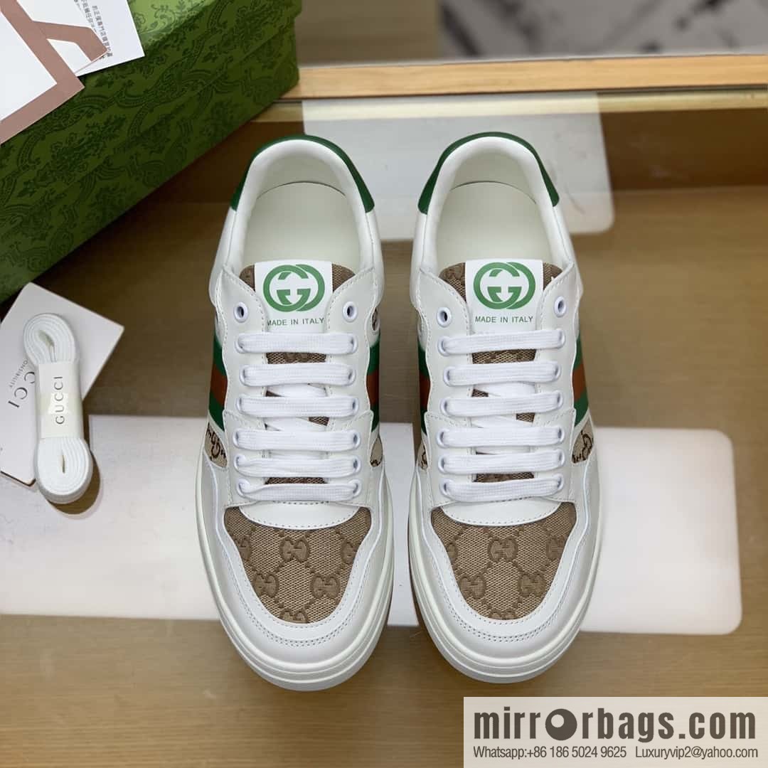 Gucci Gucci uses color matching leather men's casual shoes