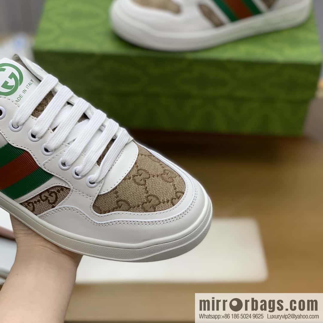 Gucci Gucci uses color matching leather men's casual shoes