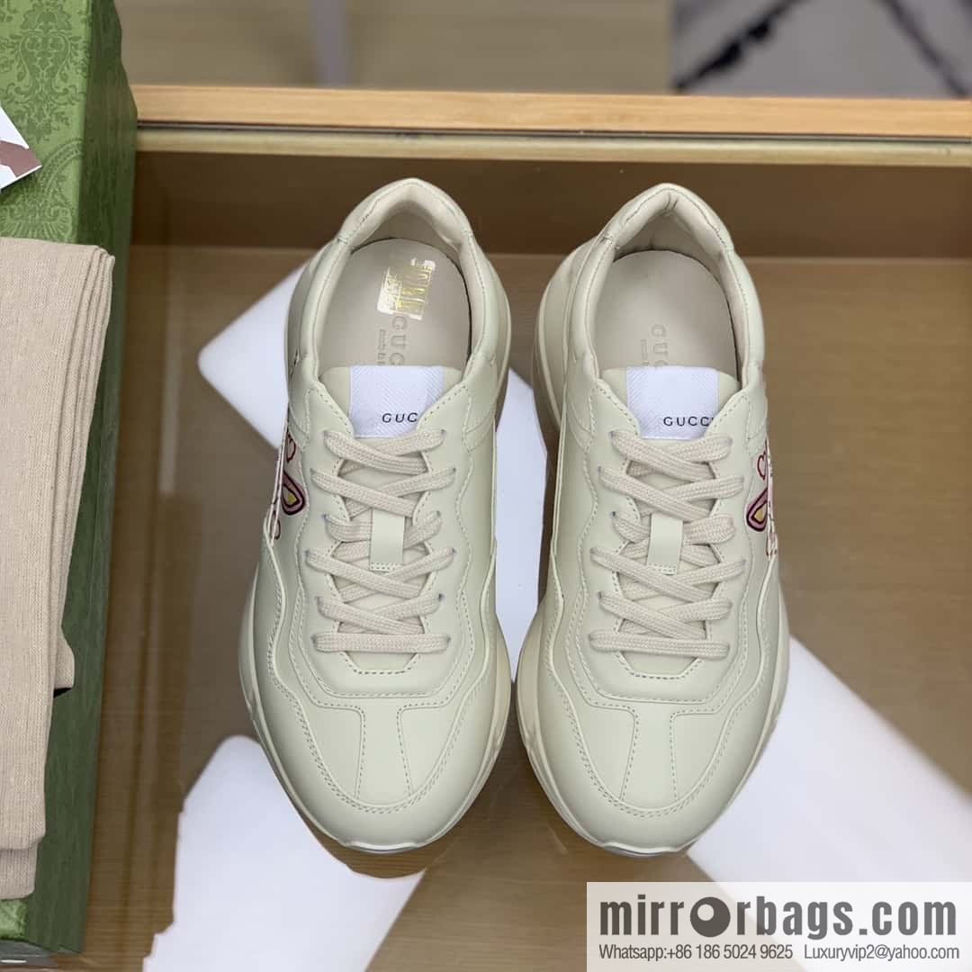 Gucci Gucci [New G Replica Luxury Handbag High Version] Unisex Vintage sneakers