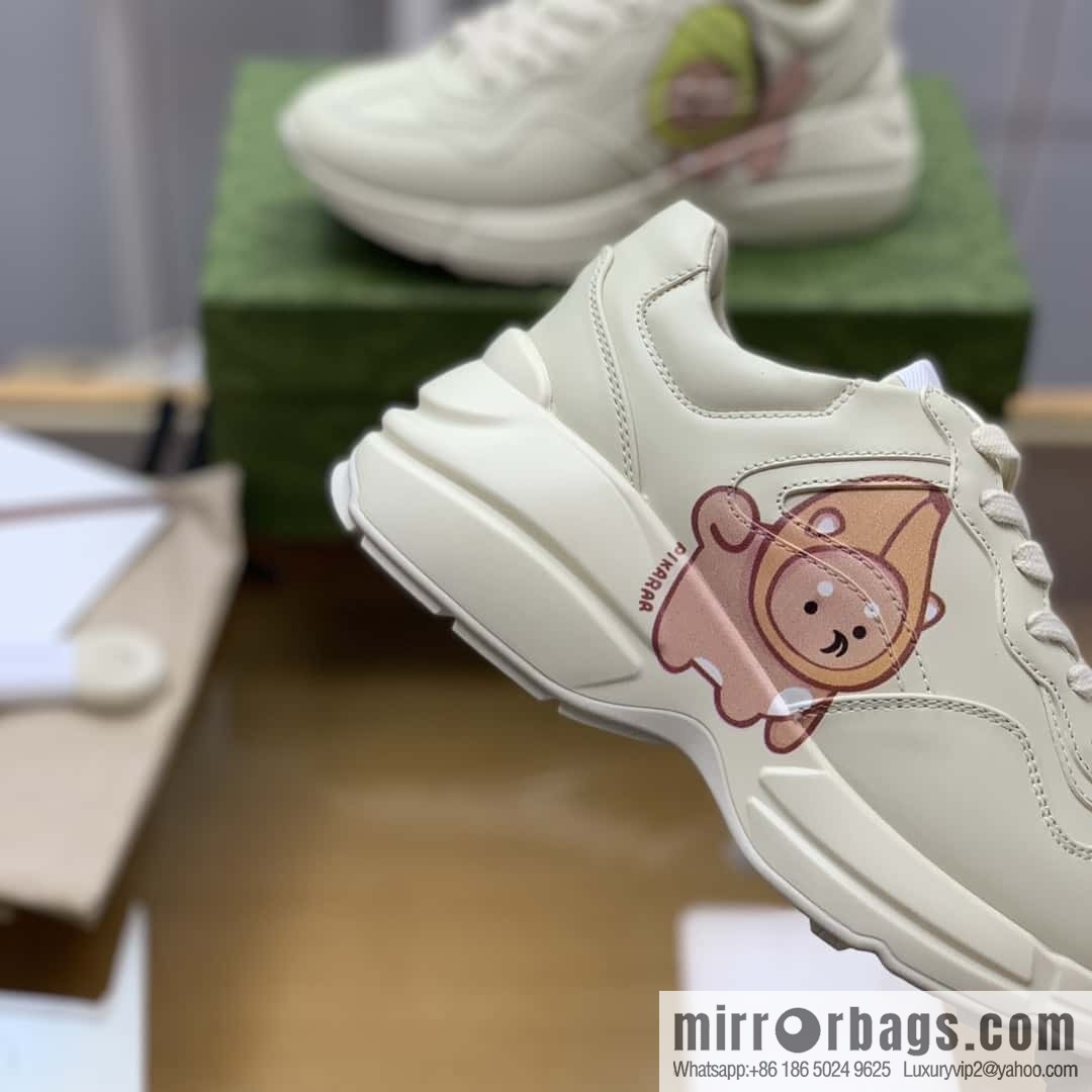 Gucci Gucci [New G Replica Luxury Handbag High Version] Unisex Vintage sneakers