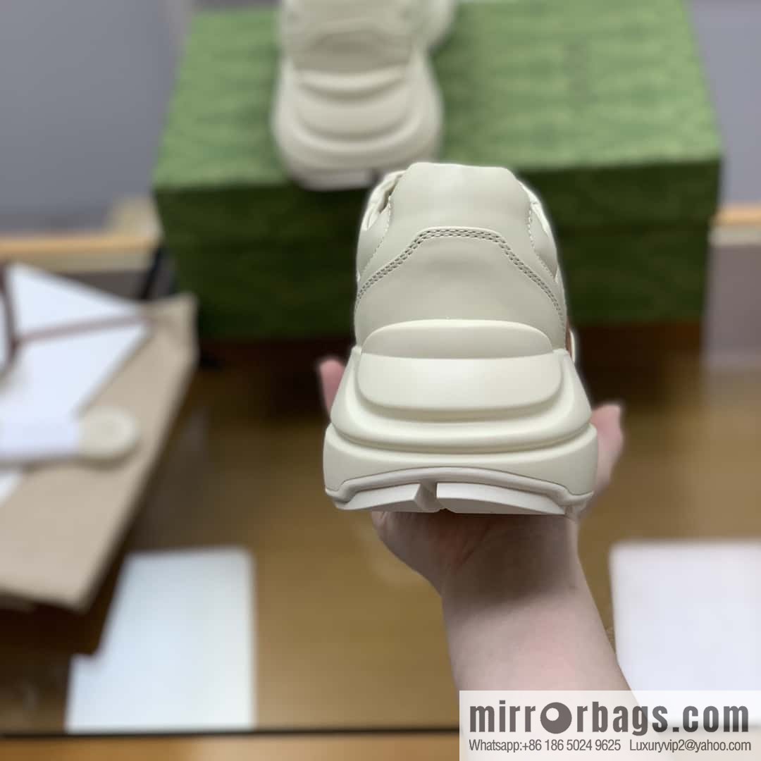 Gucci Gucci [New G Replica Luxury Handbag High Version] Unisex Vintage sneakers