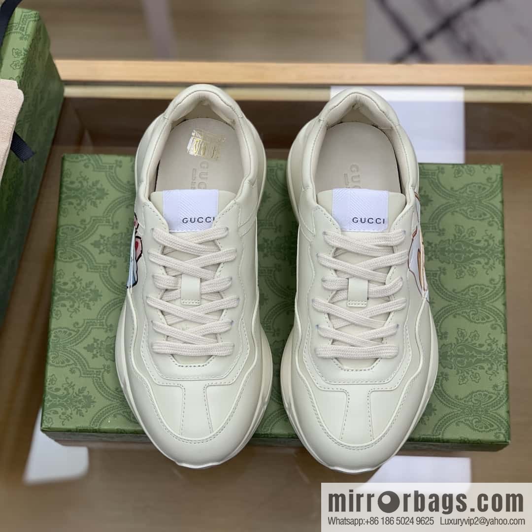 Gucci Gucci [New G Replica Luxury Handbag High Version] Unisex Vintage sneakers