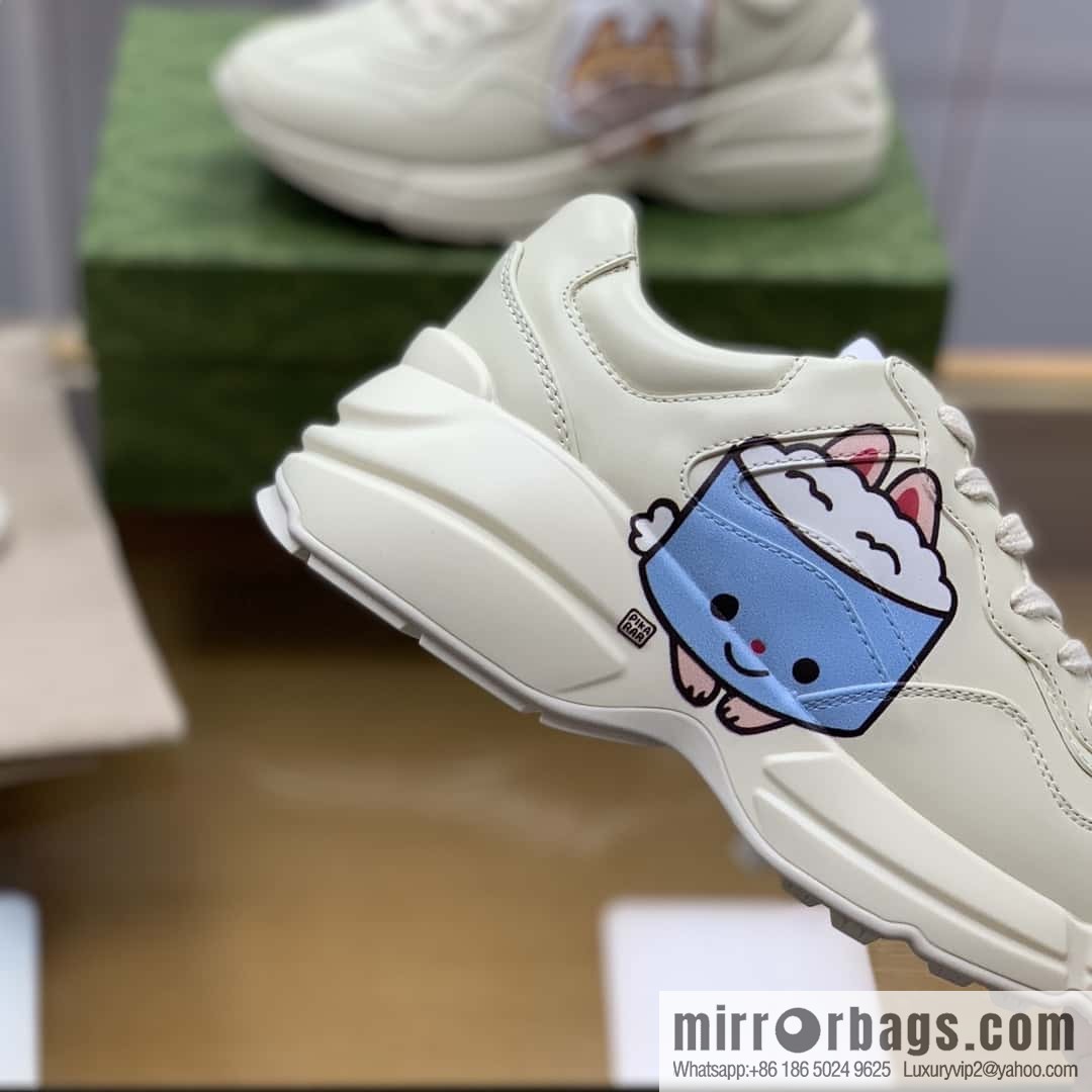 Gucci Gucci [New G Replica Luxury Handbag High Version] Unisex Vintage sneakers