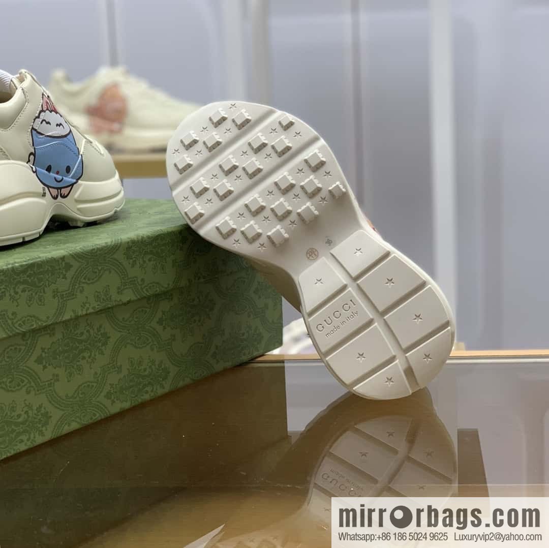Gucci Gucci [New G Replica Luxury Handbag High Version] Unisex Vintage sneakers