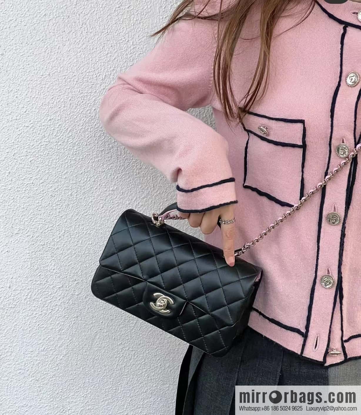 CHANEL classic cf mini handle AS2431