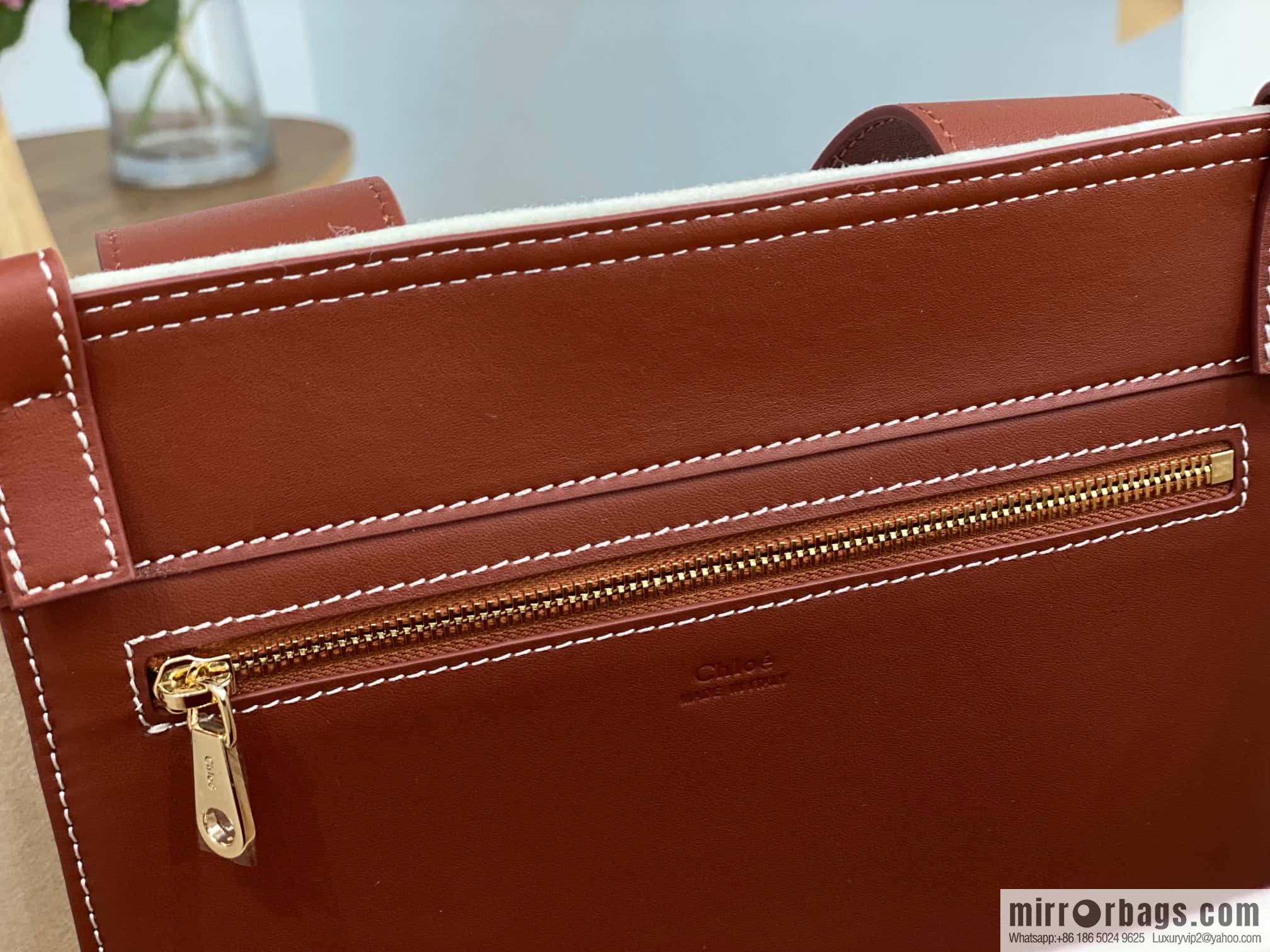 Chloe new felt woody π with leather, medium 37CM