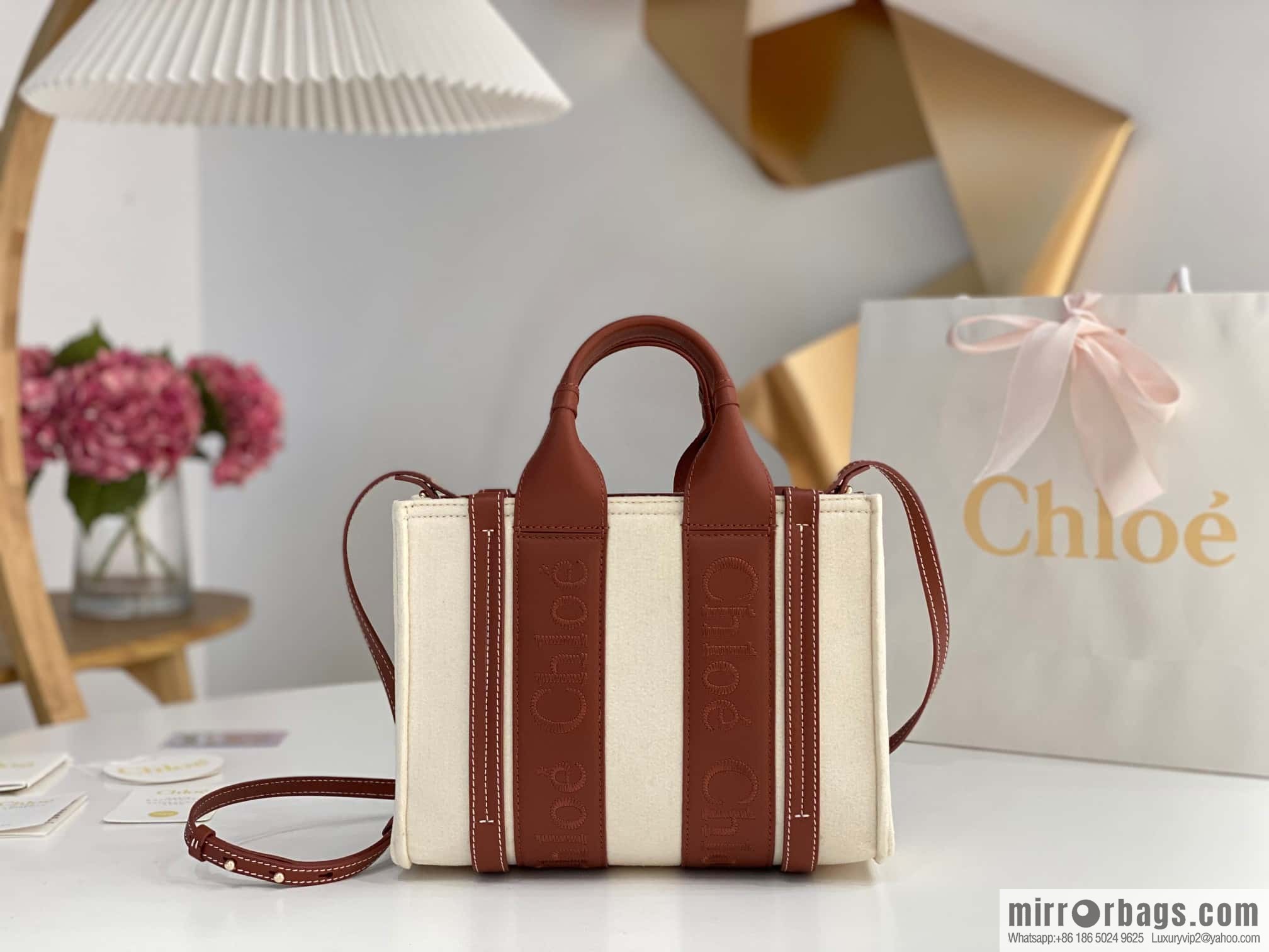 Chloe new felt woody 🐑 with leather, small 26.5CM.