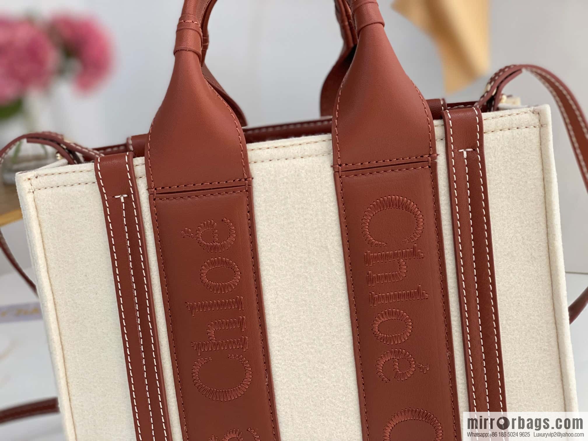 Chloe new felt woody 🐑 with leather, small 26.5CM.
