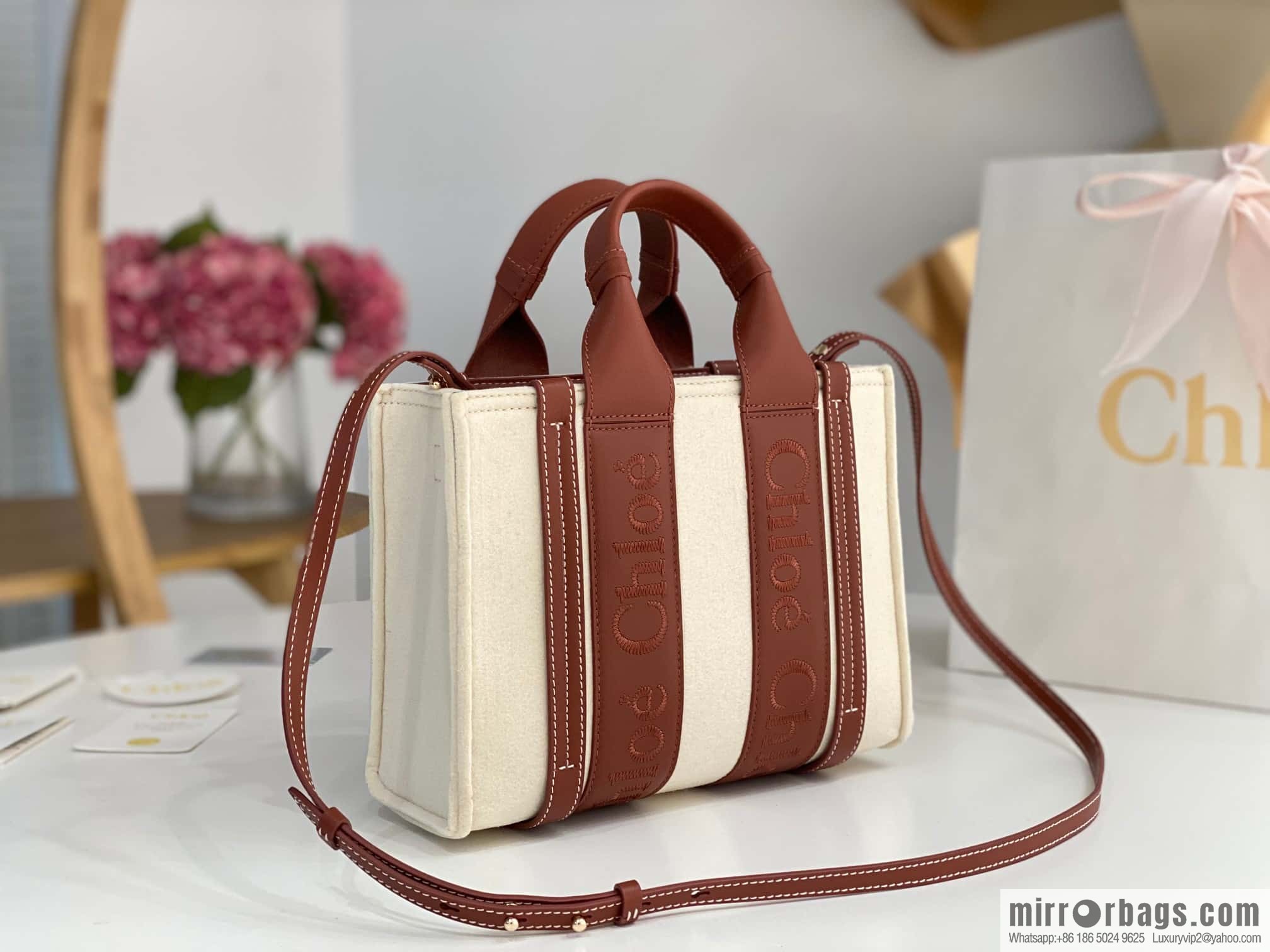 Chloe new felt woody 🐑 with leather, small 26.5CM.