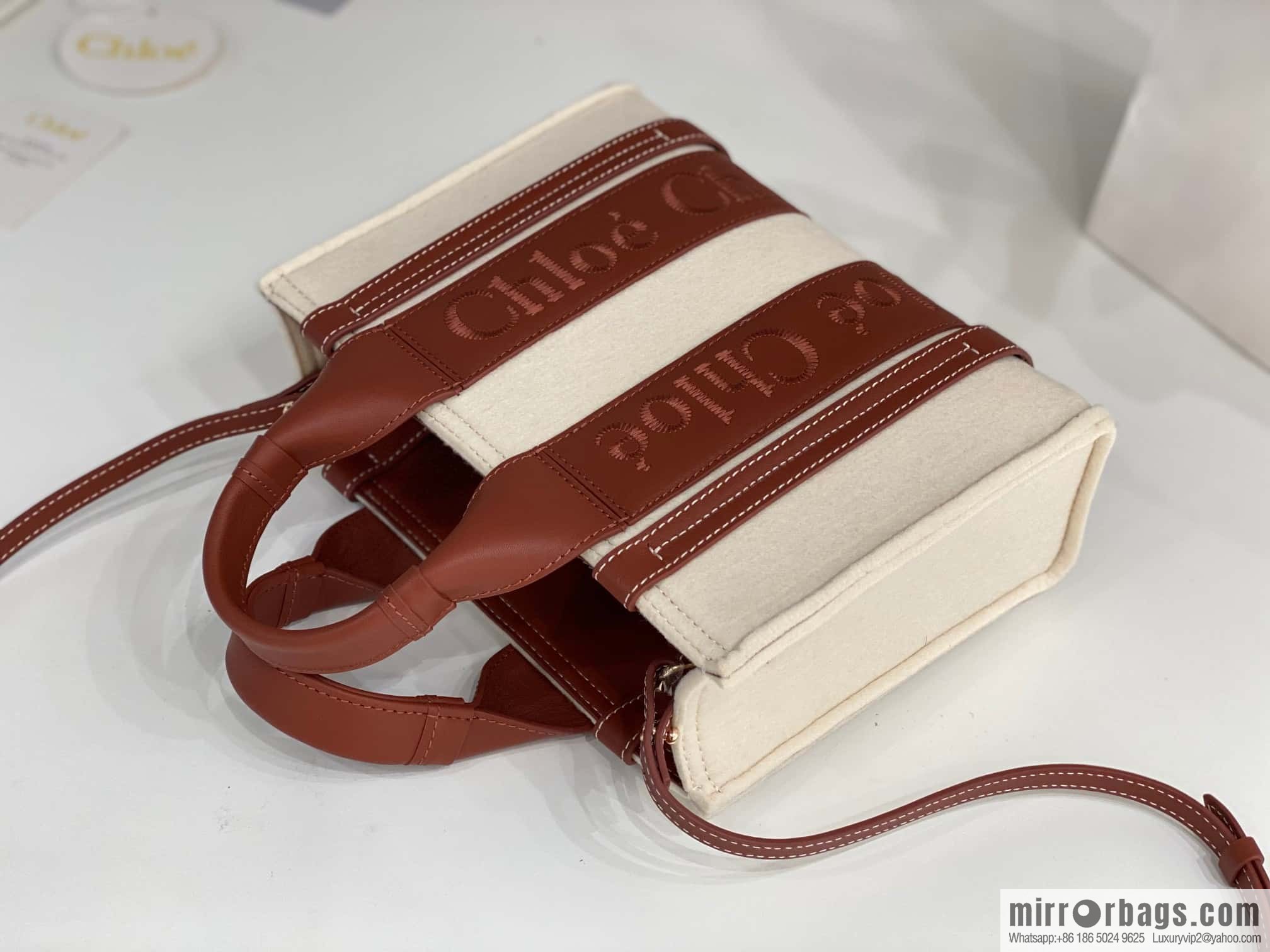 Chloe new felt woody 🐑 with leather, small 26.5CM.