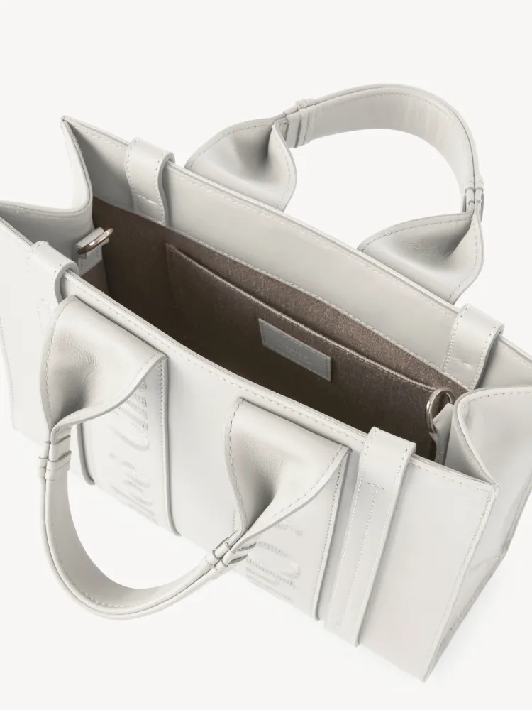 Chloe Woody Full Pitot Bag, White Mini20CM
