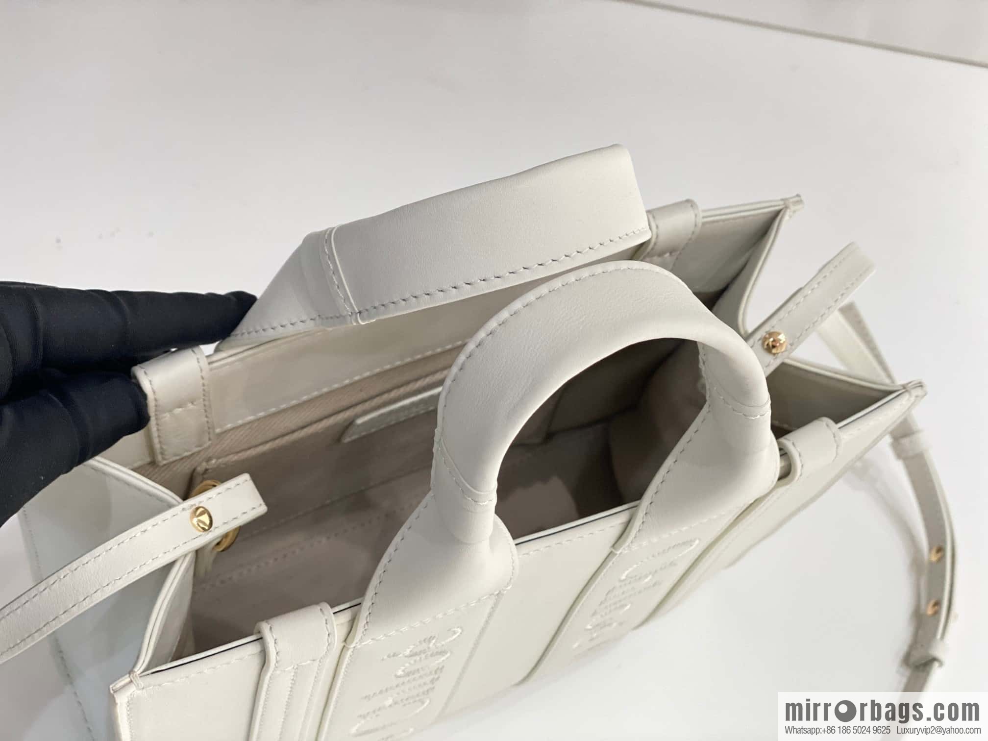 Chloe Woody Full Pitot Bag, White Mini20CM