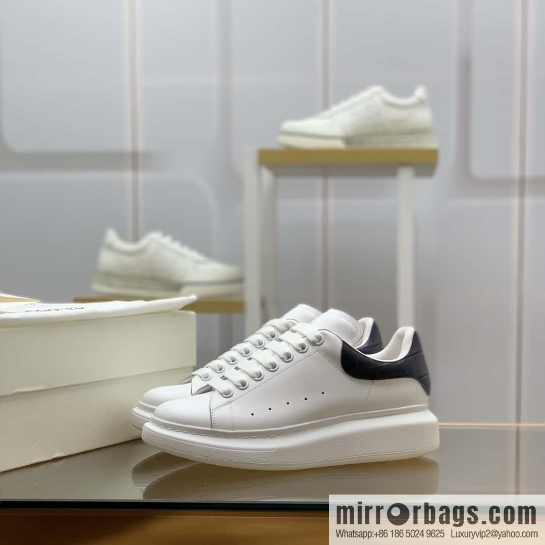 Alexander McQueen gradual change gray alligator tail calfskin sneakers