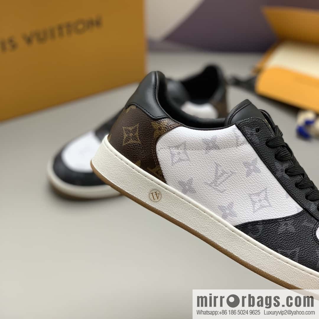 LV leather patchwork men's casual shoes