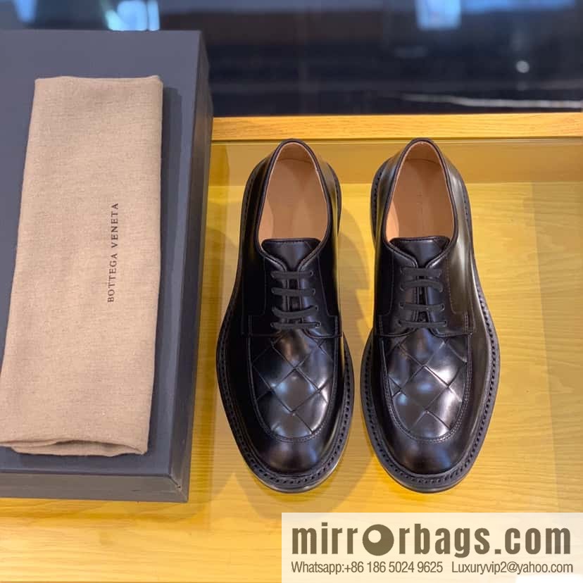 Bottega Veneta Weave Design Men's BV Leather Shoes