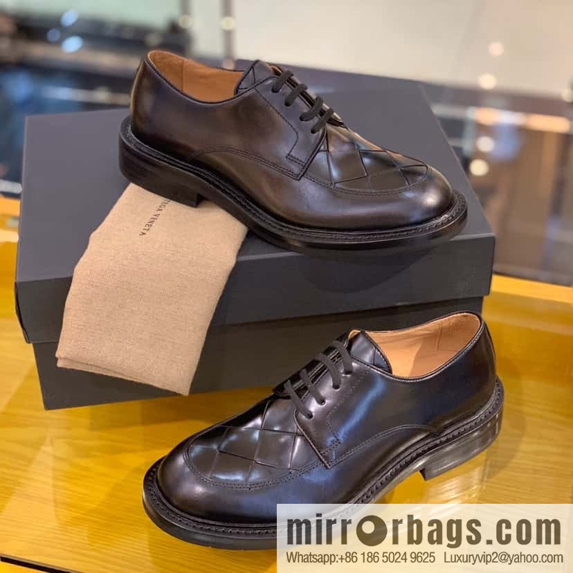 Bottega Veneta Weave Design Men's BV Leather Shoes