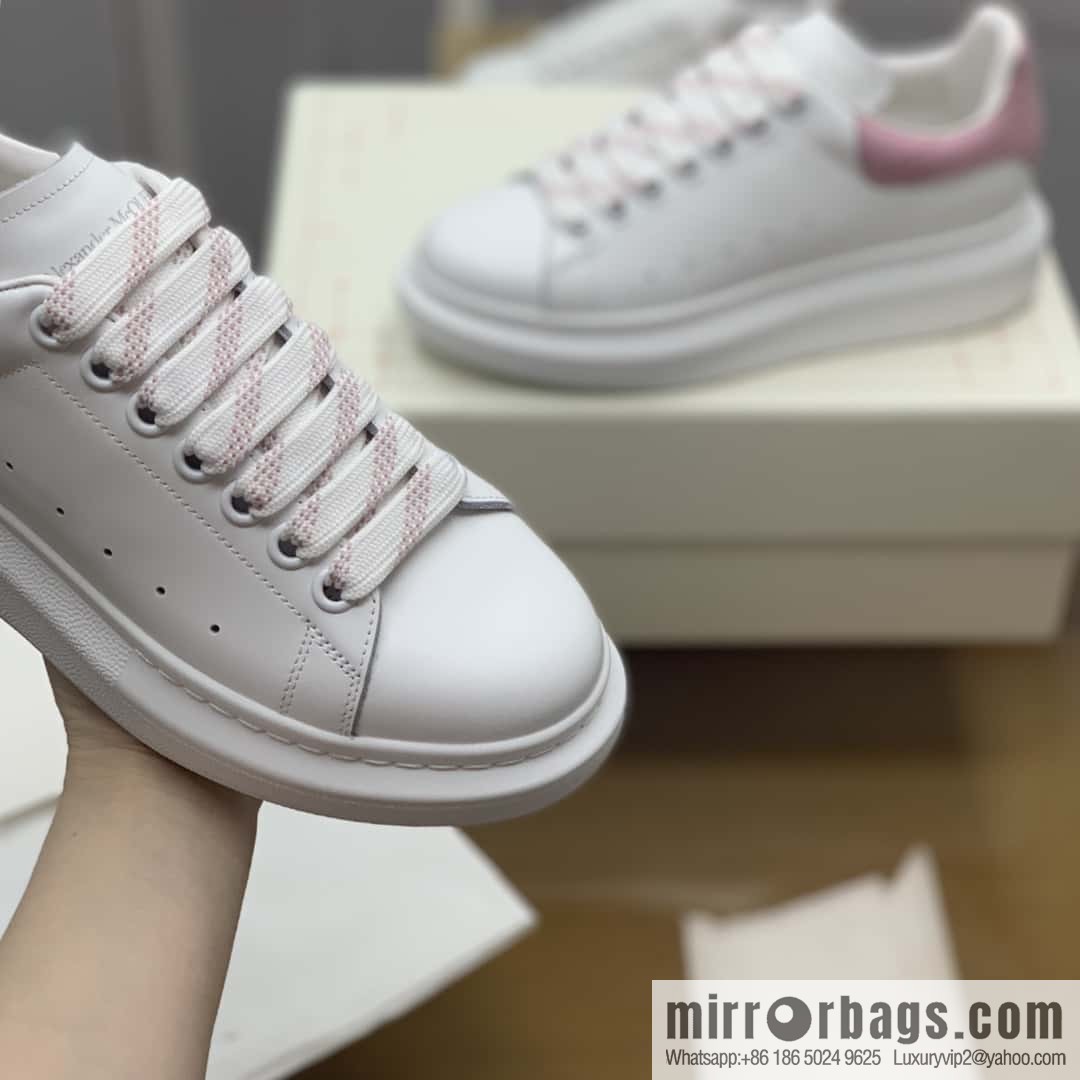 Alexander McQueen pink alligator tail women's sneakers