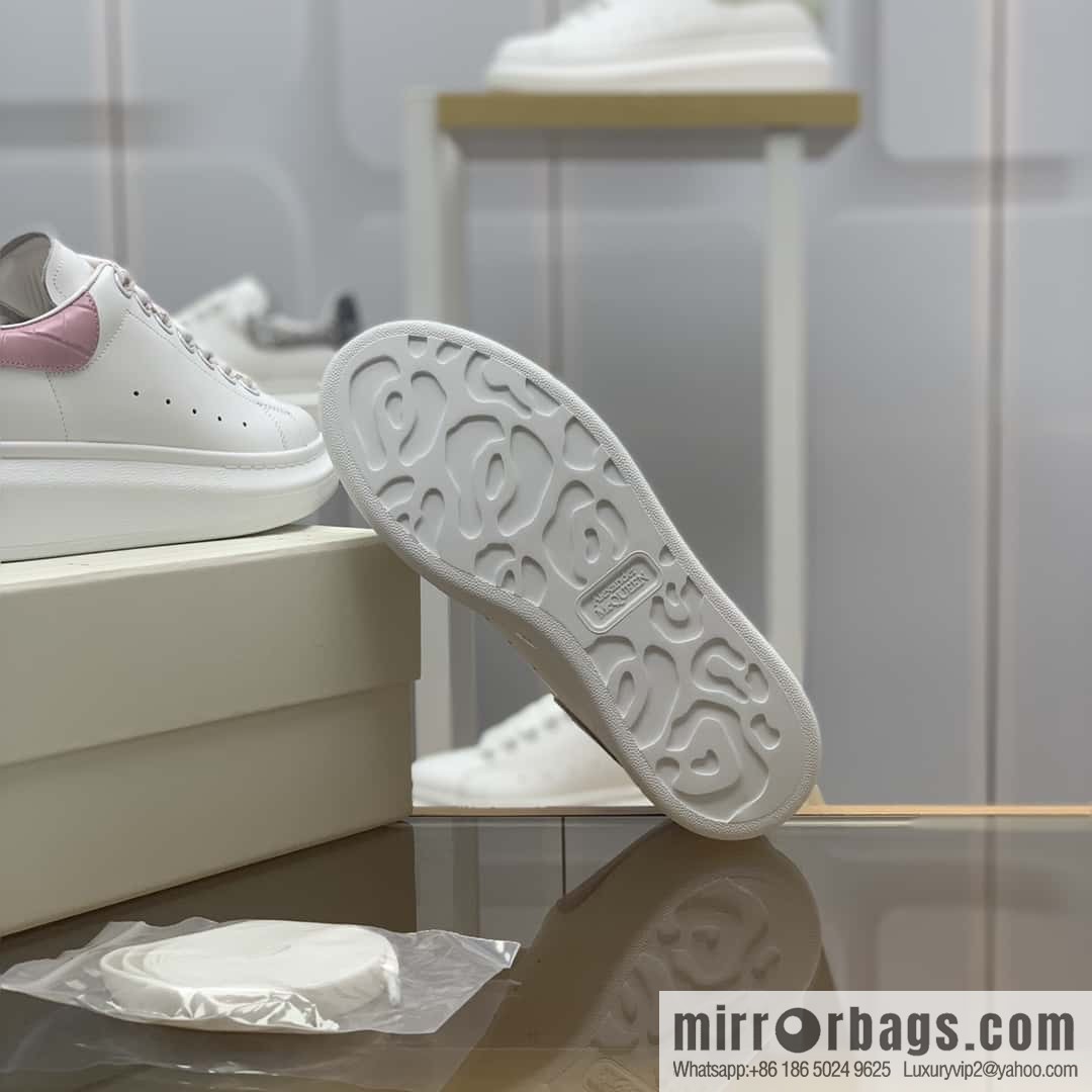 Alexander McQueen pink alligator tail women's sneakers
