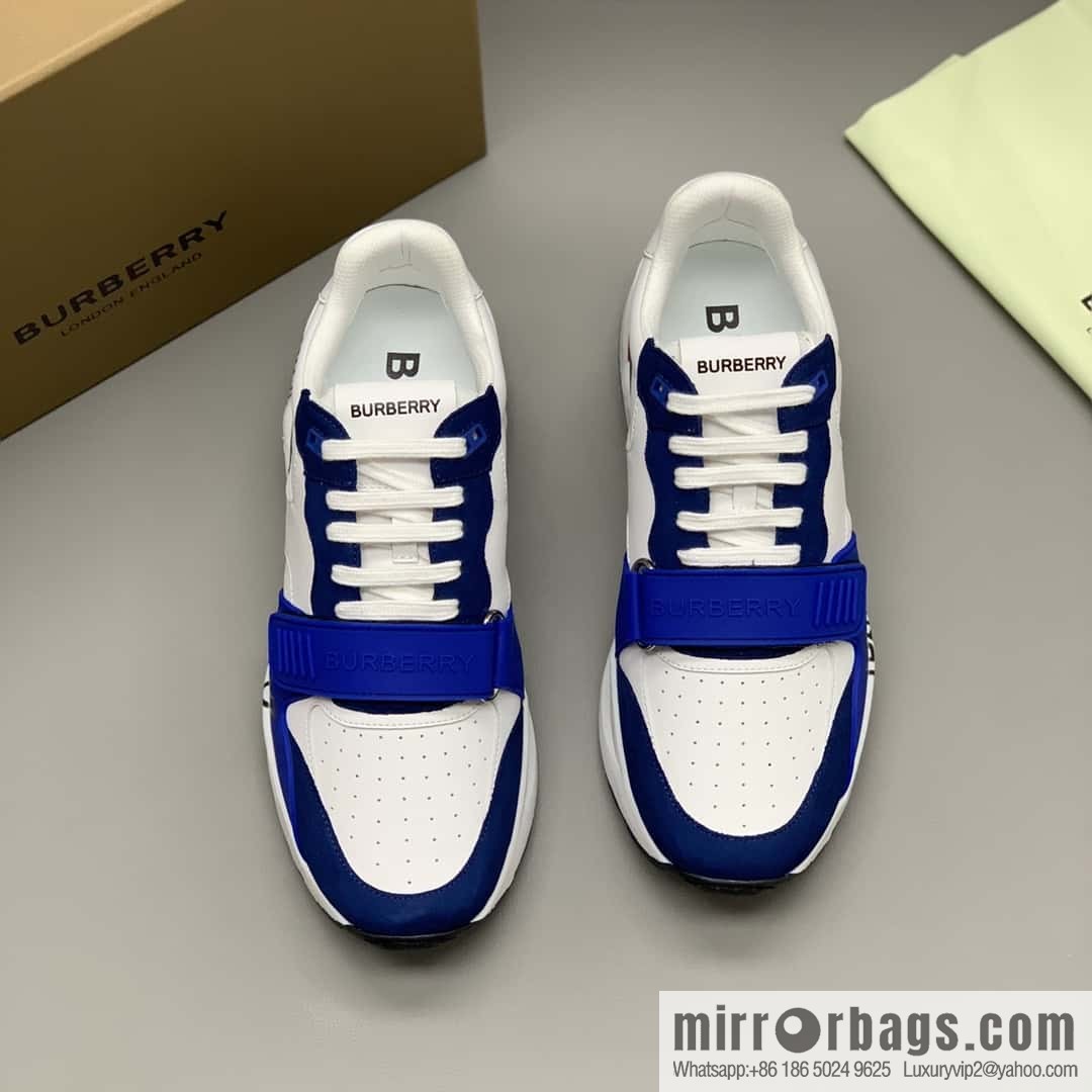 Burberry British style, men's low-top casual sneakers