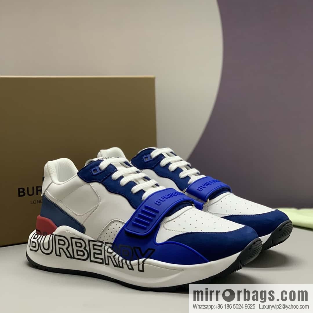 Burberry British style, men's low-top casual sneakers