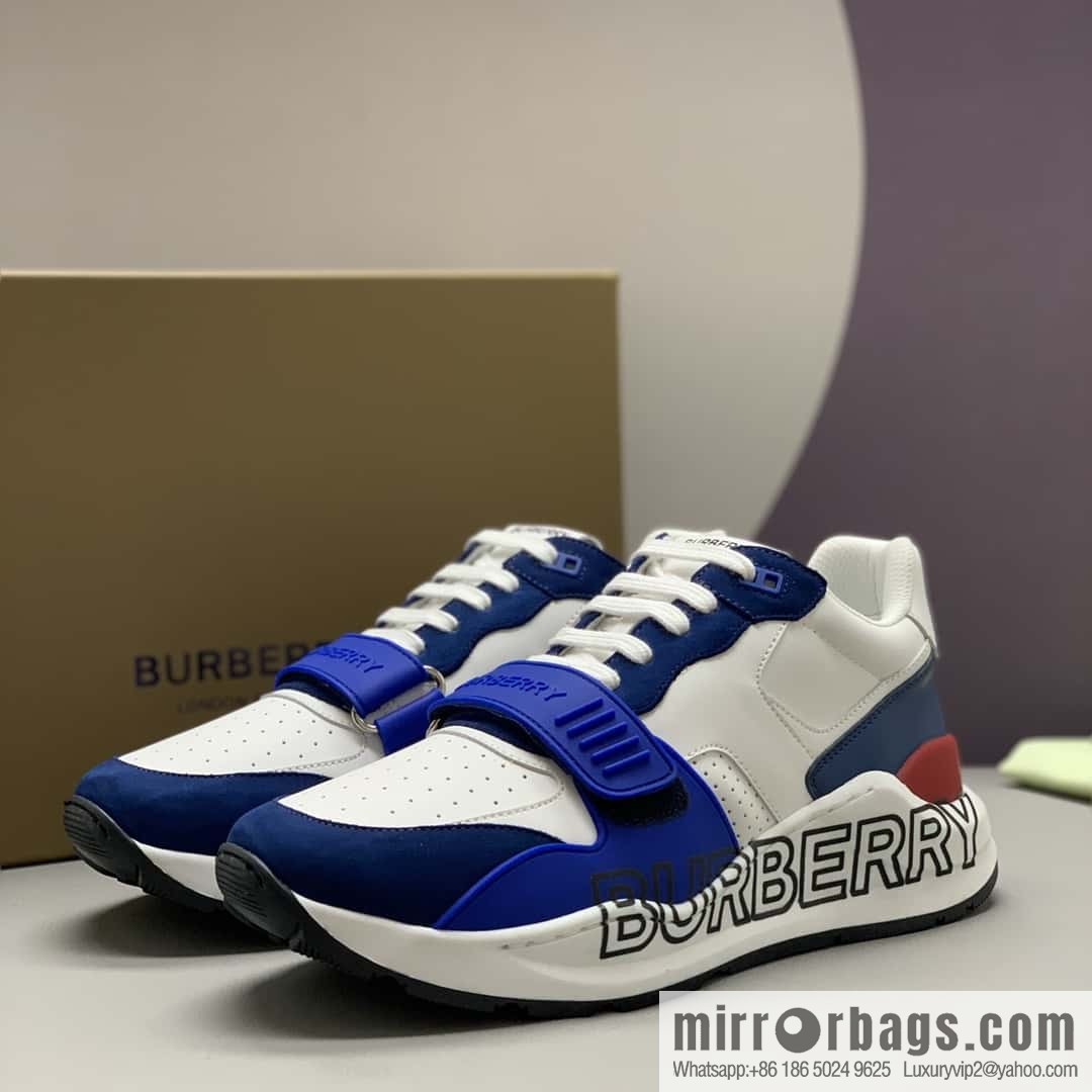 Burberry British style, men's low-top casual sneakers