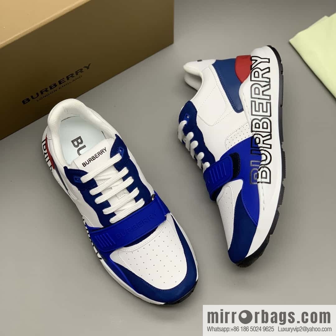 Burberry British style, men's low-top casual sneakers