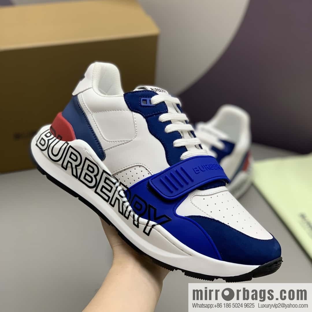 Burberry British style, men's low-top casual sneakers
