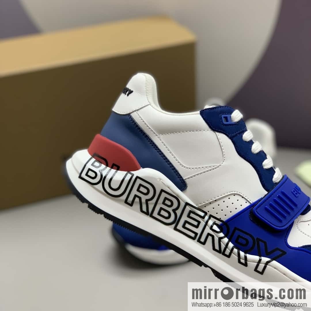 Burberry British style, men's low-top casual sneakers