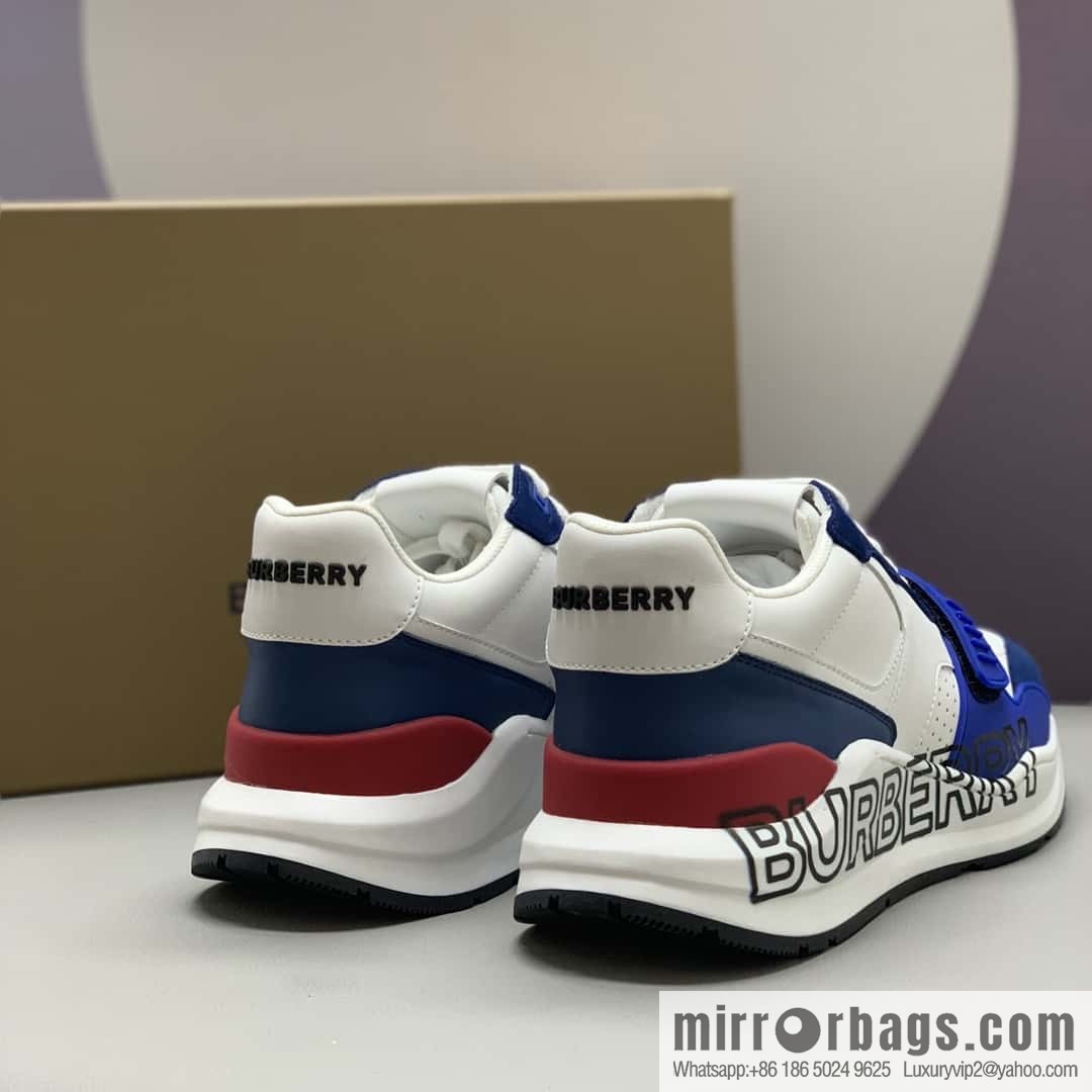 Burberry British style, men's low-top casual sneakers