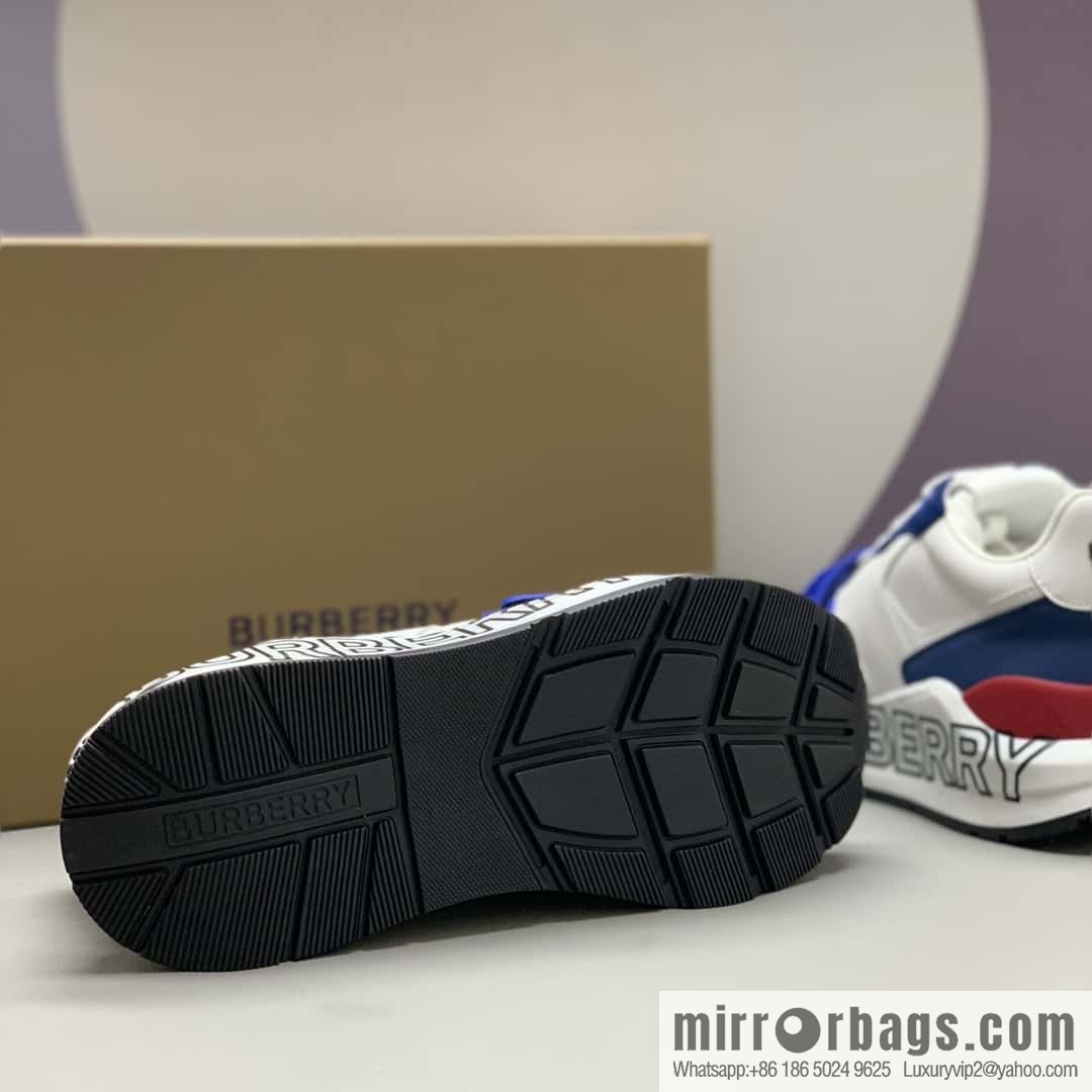 Burberry British style, men's low-top casual sneakers
